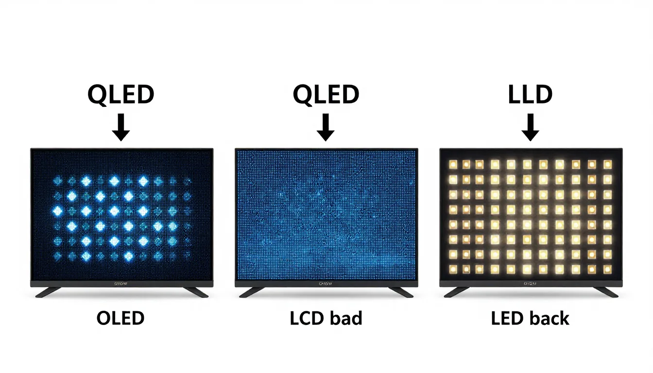 OLED QLED Mini-LED difference — illustration 1